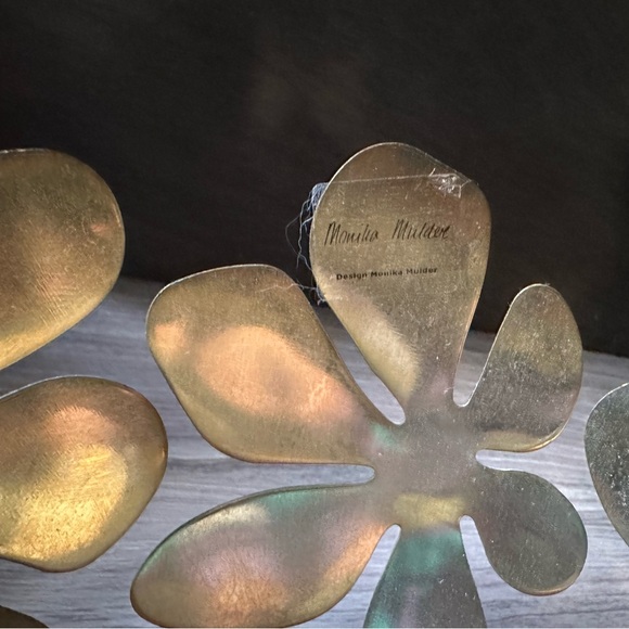 IKEA Vintage Stolkholm Gold Toned Floral Decorative Monika Mulder 8” - 2 Bowls - Picture 2 of 5